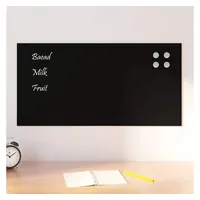 VidaXL Magnettafel Wandmontage Schwarz 80x40 cm Hartglas