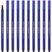 Westcott STORYLINER Fineliner blau 10 Stück | Premium Fineliner mit 0,4mm Strichstärke | Präzise Strichführung, metalleingefasste Spitze, schnelltrocknende Tinte auf Wasserbasis | E-737777 00