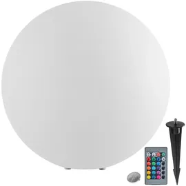 Tectake Kugelleuchte Kunststoff 50,0 cm mit Fernbedienung weiß