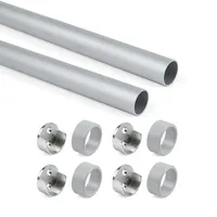 Emuca - Set mit Schrankstange D. 28, 750 mm,