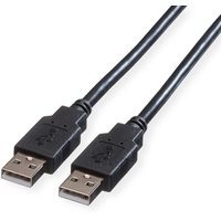 Roline USB 2.0 Kabel Typ A-A, Typ A-A, Schwarz