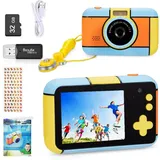 YunLone Kinderkamera DigitalKamera 2,4 Zoll Digital Kamera Selfie fotokamera 1080P FHD Video mit 32G Karte, 4X Zoom, Kids camera fotoapparat für Jungen Mädchen 3 4 5 6 7 8 9 10 Jahre