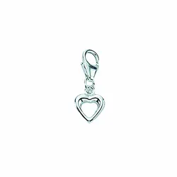 Kette ohne Anhänger ADELIA ́S "Schmuckset - Set mit Halskette 925 Silber Charms Anhänger Herz", silber, Halsketten, Damen, Silber 925 (Sterlingsilber), Schmuckset - Set mit Halskette