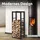 holz4home Kaminholzregal Metall 150 x 25 x 40 cm inkl. Ofenhandschuh Schwarz