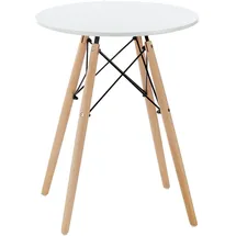 Hti-Living Tisch rund weiß, klein