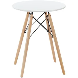 Hti-Living Tisch rund weiß, klein