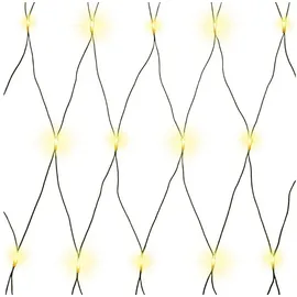 Gartenpirat Batterie-Lichternetz 1,5 x 1,5 m 100 warmweiße LEDs mit Timer - Innen & Außen - ganzjährig nutzbar - Deko für Garten Balkon Schlafzimmer & Party