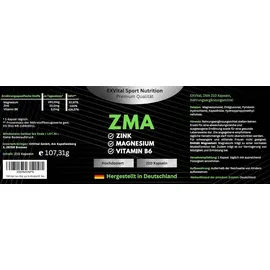 Exvital ZMA Caps Magnesium, Zink & Vitamin B6 Komplex Kapseln 210 St.