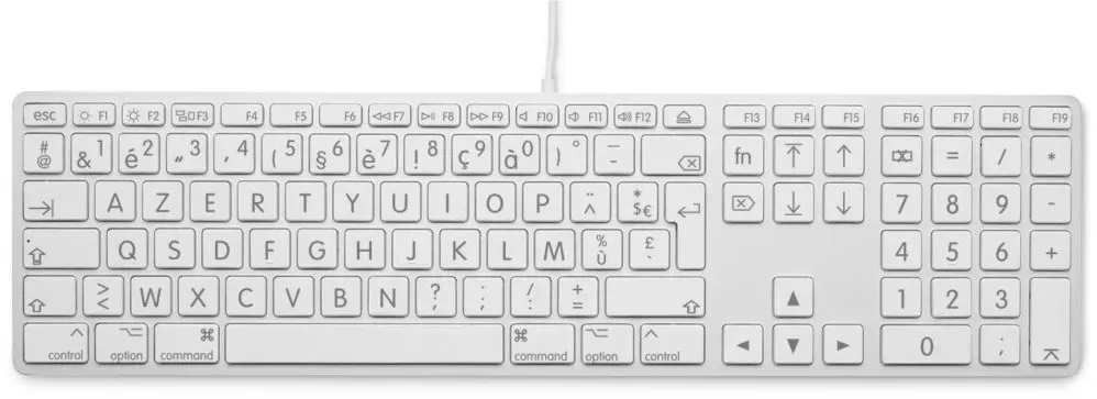 LMP 24215, Volle Größe (100%), Kabelgebunden, USB, AZERTY, Silber