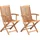 Beliani Gartenstuhl 42 x 42 x 93 cm braun/bronze 2 St.