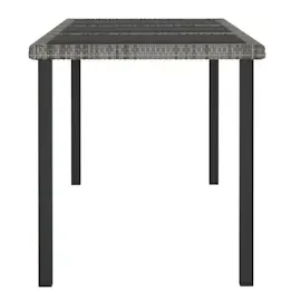 vidaXL Garten-Esstisch Grau 180x70x73 cm Poly Rattan