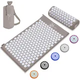 Mattibi® Akupressurmatte mit Kissen – Original Yantramatte für Rücken, Nacken & Fußschmerzlinderung – Mit Tragetasche, Nadelmatte für tiefe Entspannung & Magnetfeldtherapie, ideal für Männer & Frauen