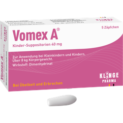 Vomex A Kinder-Suppositorien 40 mg 5 St