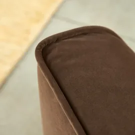Tikamoon Quinto - Modulares 2-Sitzer-Sofa mit Armlehnen aus braunem Stoff
