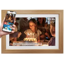 Denver Frameo 1543LW Digitaler Bilderrahmen Braun 15,6 Zoll| Preis nach Code SOMMER