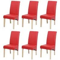 MCW 6x Esszimmerstuhl Lehnstuhl Stuhl Cesena ~ Kunstleder matt,