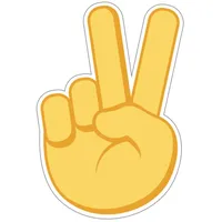 Crocs Jibbitz Peace Hand Sign Gelb One Size Kinder