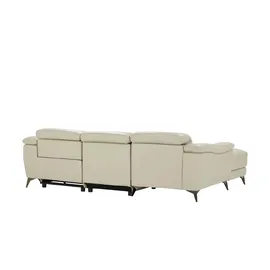 Uno Ecksofa mit elektrischer Relaxfunktion Eva ¦ creme ¦ Maße (cm): B: 255 H: 78 T: 171.0