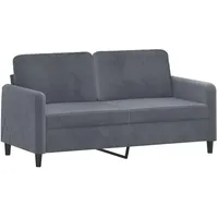 vidaXL 2-Sitzer-Sofa Dunkelgrau 140 cm Samt