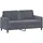 vidaXL 2-Sitzer-Sofa Dunkelgrau 140 cm Samt