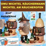 DWU RÄUCHERMANN WALDWICHTEL WICHTEL AM RÄUCHEROFEN RÄUCHERFIGUR - UHLIG 923 ERZ