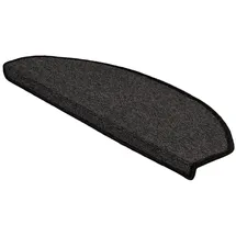 Floordirekt Karat Stufenmatte London Selbstklebend Anthrazit Halbrund 23,5 x 65 cm