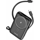 Swissten Power Bank 10000 mAh 20W mit integriertem USB-C und Lightning Kabel, MagSafe