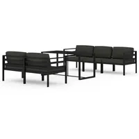 vidaXL 6-tlg. Garten-Lounge-Set mit Kissen Aluminium Anthrazit