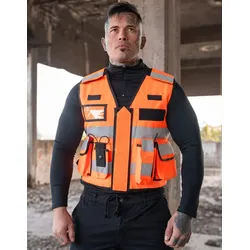 Korntex Tactical Hi-Viz Safety Vest Bonn - signal orange - XXL;4XL