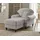 furn.design Sessel Adelina Holz 175 x 95 x 110 cm Hellgrau mit Hocker