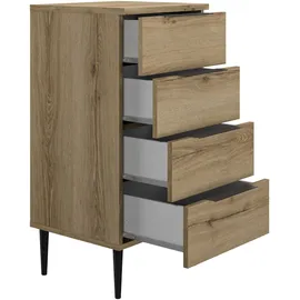 Gami Kommode 4 Schubladen 48 x 78 x 45 cm Braun / Beige