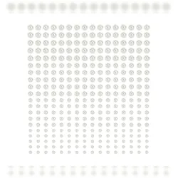 PartyDeco Perlen 3mm - 6mm selbstklebend Halbperlen zum Aufkleben Klebeperlen Deko Make Up Dekoperlen Basteln Weiß Perlmutt