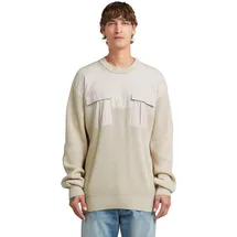 G-Star Woven Mix Knit Pullover Weiß XL