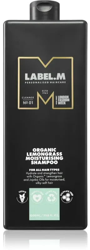 label.m Lemongrass Moisturising Shampoo hydratisierendes Shampoo mit Zitrone und Zitronengras 1000 ml