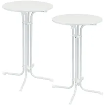 Trutzholm Stehtisch klappbar Ø 80 cm Höhe 110 cm Weiß