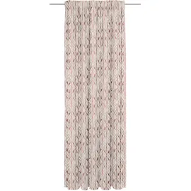 ADAM Audio Vorhang ADAM "Wave" Gr. 1, bunt (rot, natur, rosa), B:142cm H:145cm, Jacquard, Baumwolle, Leinen, Gardinen, aus Leinen und Bio-Baumwolle