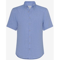 Brax - Herren Hemd aus sommerlichem Leinen, Style Dan U (44-3508) - Blau