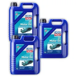 3x 5L LIQUI MOLY 25020 Motoröl Marine 2T Motor Oil Motorenöl Boot 2 Takt Motor