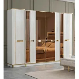 JV Möbel Kleiderschrank 60 x 220 x 270 cm Weiß