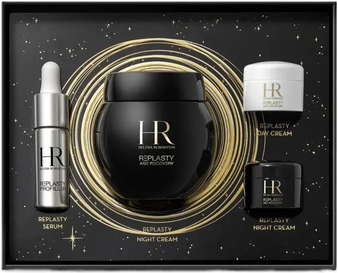 Helena Rubinstein REPLASTY Reparatur-Exklusiv-Weihnachtsgeschenkset: Black Power Cream 50ml, Black Power Cream 5ml, White Power Cream 5ml, Plasmid 10ml