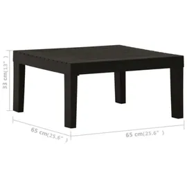 vidaXL Garten-Lounge-Set 4-tlg. grau