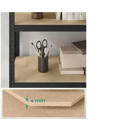 Songmics Lagerregal 50 cm x 100 cm x 200 cm Schwarz