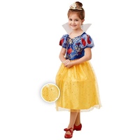 Rubie ́s Kostüm Disney Prinzessin Schneewittchen Glitzerkostüm für, Prinzessinnenkleid mit jeder Menge Glanz und Glitter gelb 98-104
