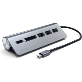 Satechi Type-C Aluminium USB Hub & Card Reader space gray