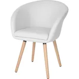 MCW MCW, Stühle, Vaasa T633, Stuhl Küchenstuhl, Retro 50er Jahre Design ~ Kunstleder, weiß