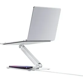 Alogic Elite Aluminum Laptop Stand Wireless Charger White