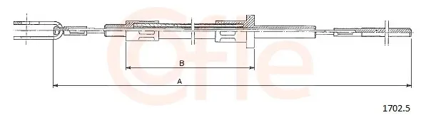 COFLE Seilzug, Kupplungsbetätigung 17025 für Iveco