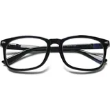 MAGIMODAC Anti-Blaulicht Lesebrille Rechteckige Damen Herren Anti Blaues Leicht Lesebrillen Federscharnier Computer-Lesebrillen Hell Schwarz +4.00 - 52-20-184