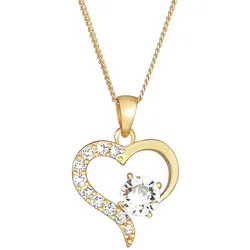 Elli Herz Kristalle 925 Silber Gold Damen 