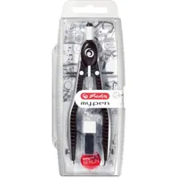 Herlitz 11122322 Zirkel Schnellverstellzirkel schwarz/grau